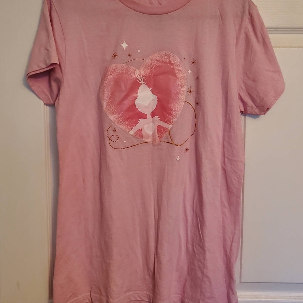 The Grinch Who Stole Christmas Pink Woman's T-shirt Size L